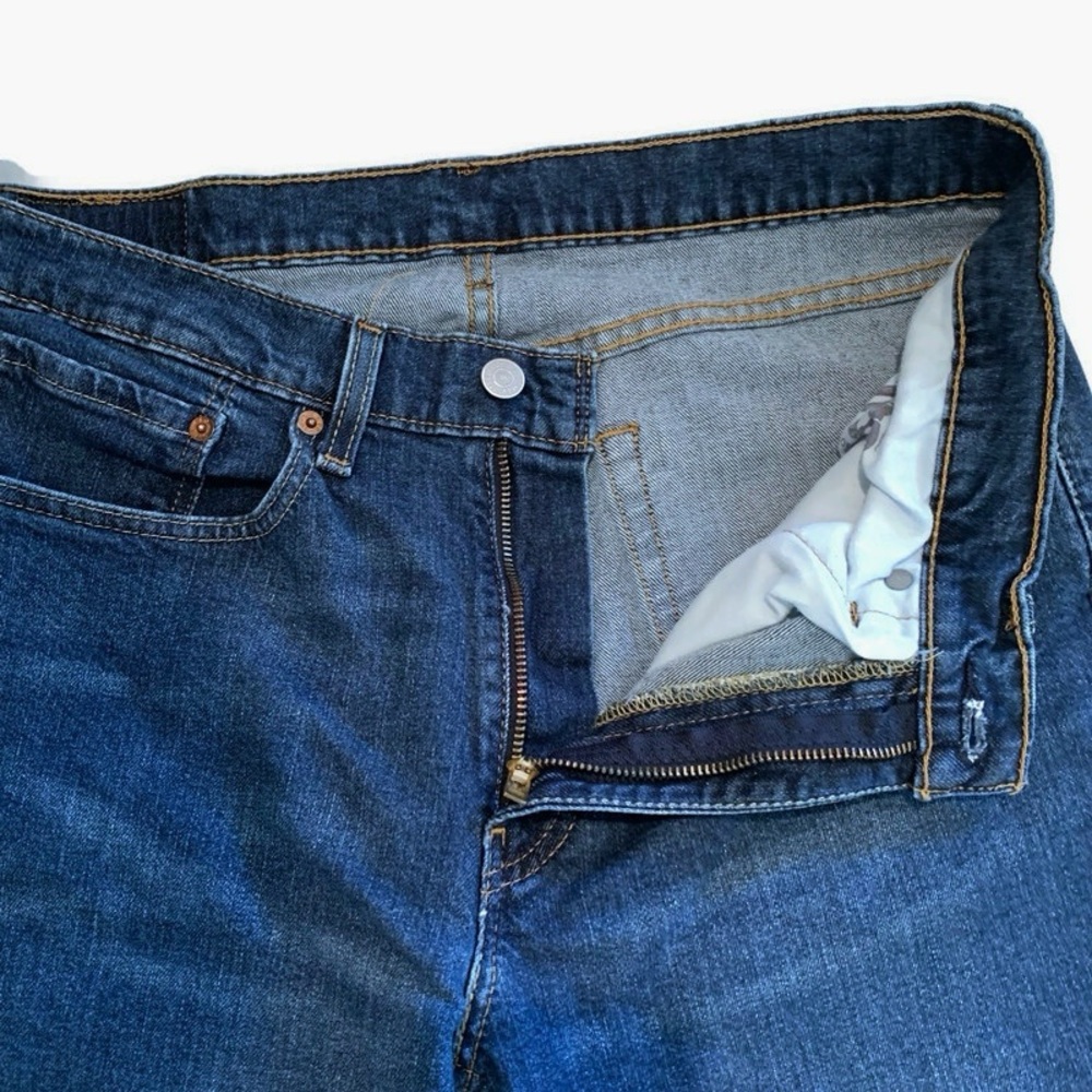 Levi’s 514 Men’s 34x34 Medium Wash Classic Straight Fit Distressed Stretch B - Picture 3 of 8